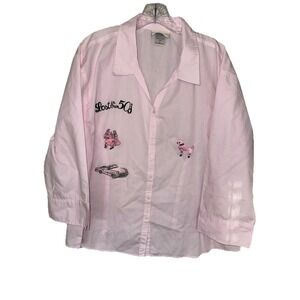 Vintage Las Olas Women's Elvis Pink Cadillac Poodle "Lost in the 50's" Shirt XL‎
